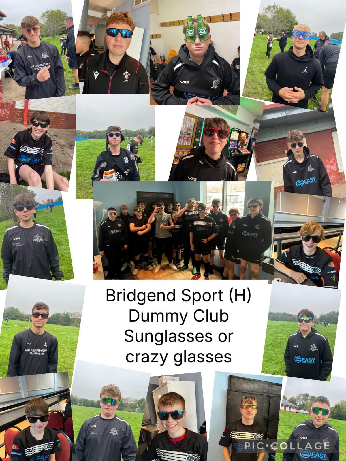 Bridgend Sports (H) Dummy Club — sunglasses or crazy glasses