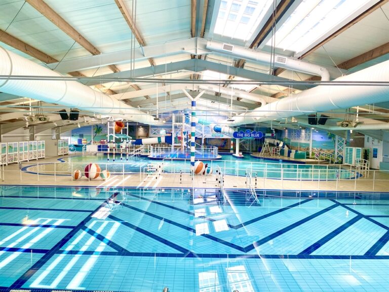 Indoor pool complex at Seal Bay Resort